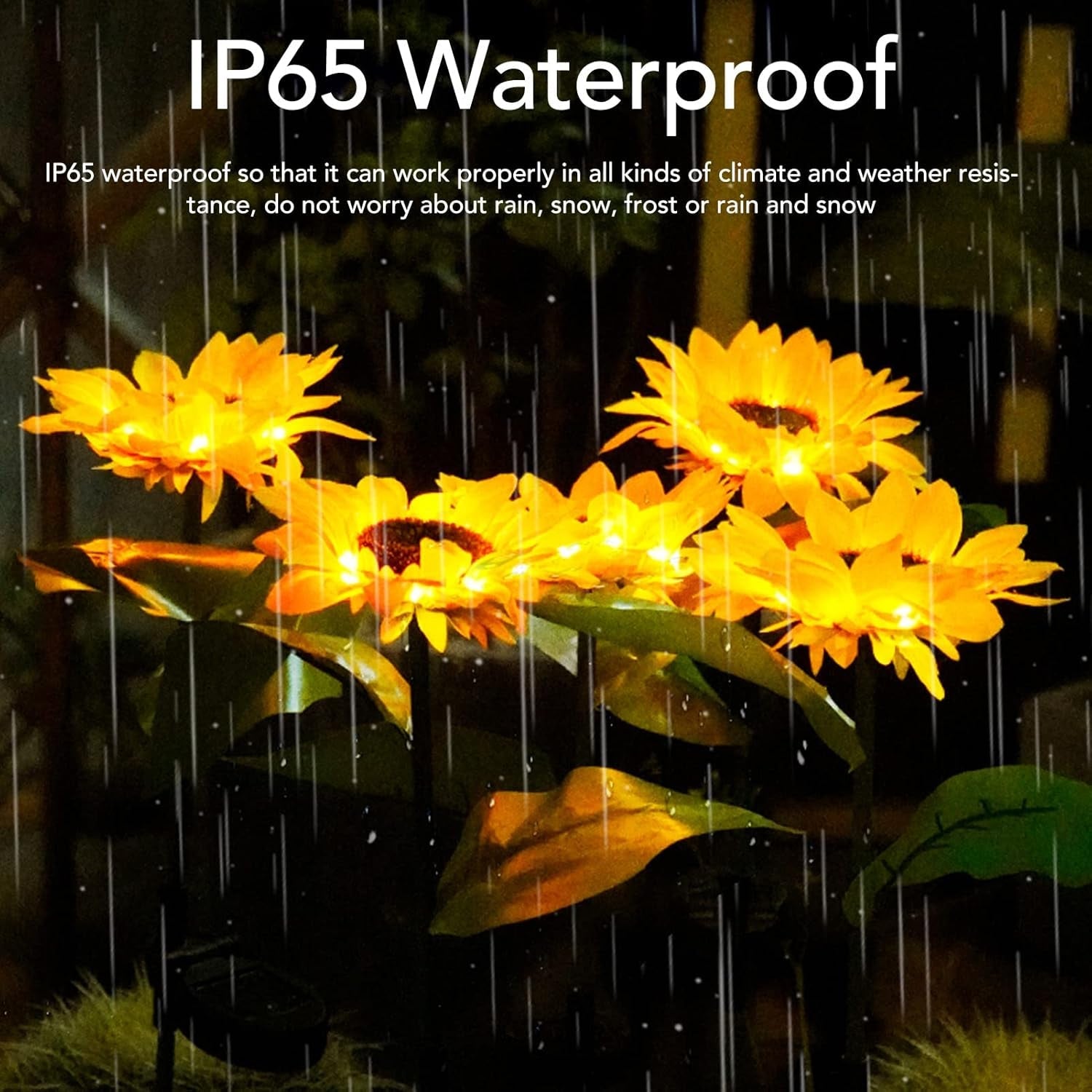 Sunflower Solar LED Lights, Warm White Garden Light (1 Pc) Sunflower Solar LED Lights, Warm White Garden Light (1 Pc)